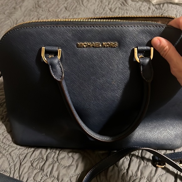 Navy Blue Michael Kors Purse with wallet - Picture 3 of 3